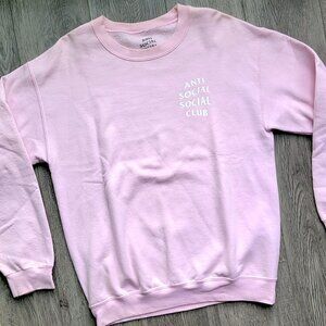 Anti Social Social Club Pink Know You Better crew neck sweater, size M